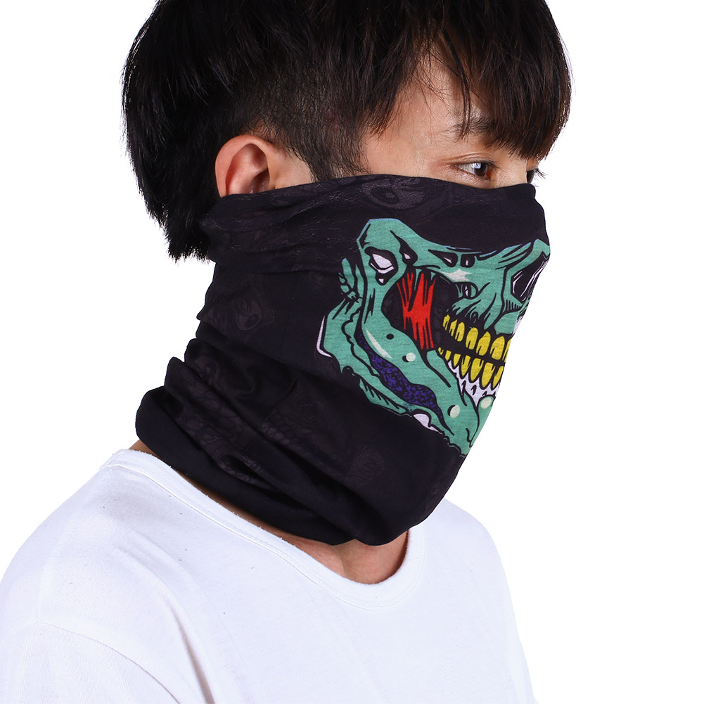 Multiway Wear Skull Skeleton Scarves Face Mask Wrap For Motorcycle