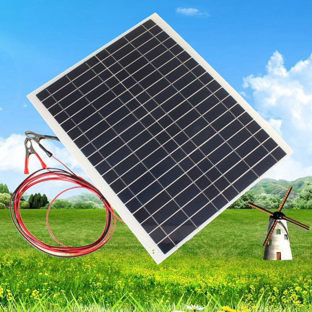 50W 20W 10W 8W 4.5W 12V Car Boat Camping Solar Power Panel Battery