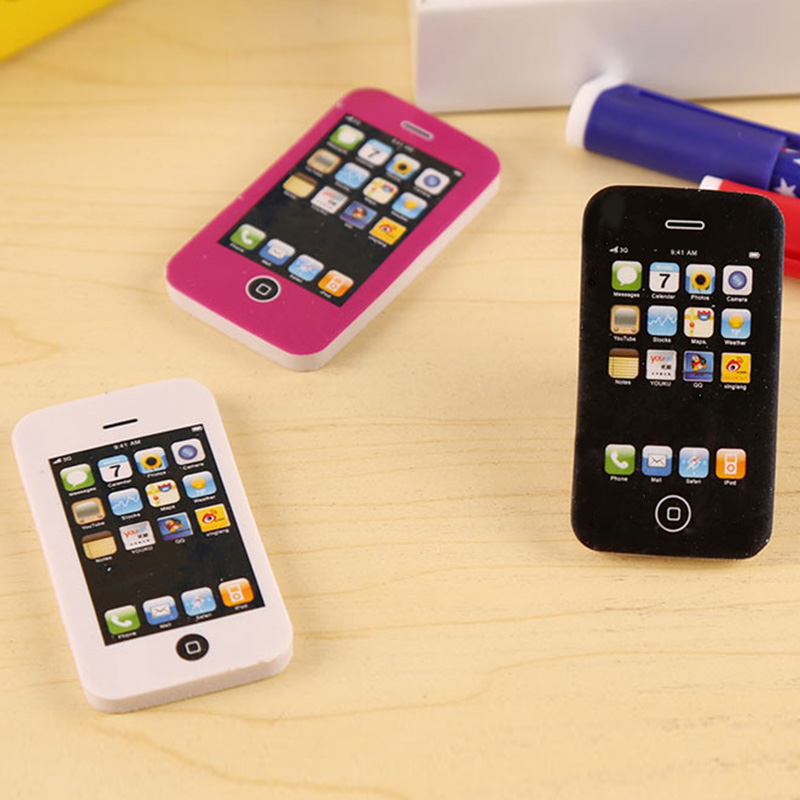 Mobile Phone Shape Eraser Minion Supplies Erasers Stationery For