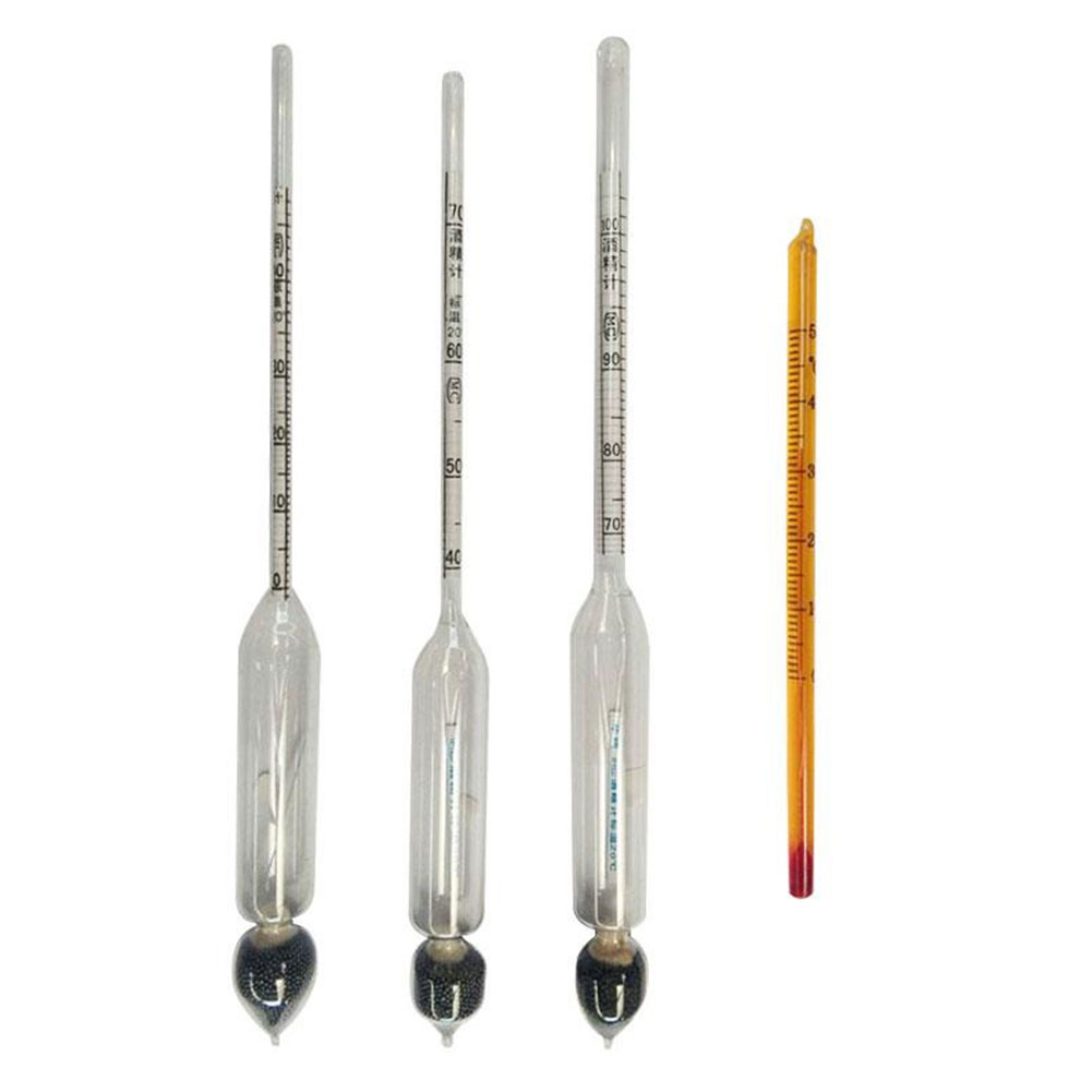 3Pcs Proof Hydrometer Alcohol Meter Alkoholmeter Maß 0100 04070100