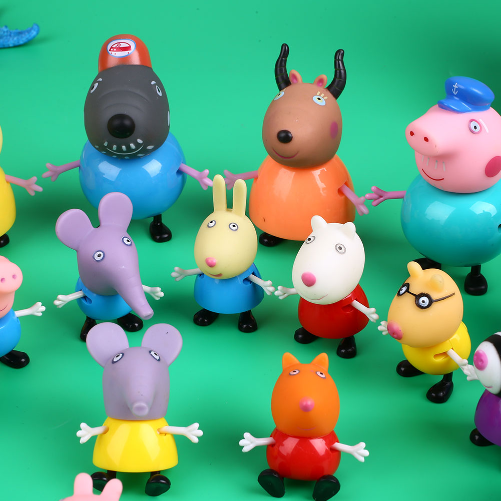 19PCS Peppa Pig Muddy Puddles Play Set Friend Action Figures Toys Gift eBay
