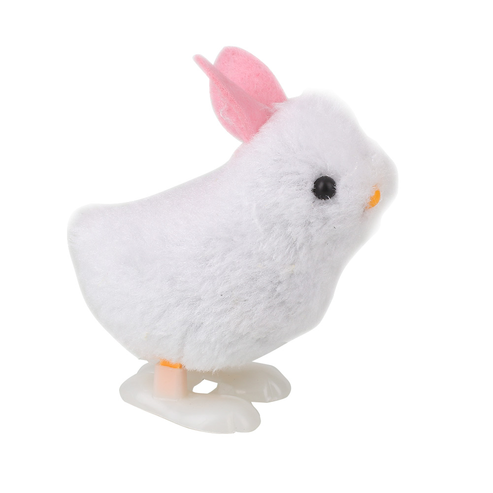 Easter Little Wind Up Chick Rabbit Plush Toys Hopping Jumping Child