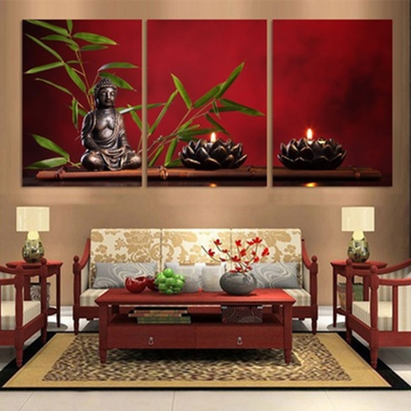 3Pcs/lot 30X45cm Abstract Canvas Wall Painted Print Oil Painting Home Decor