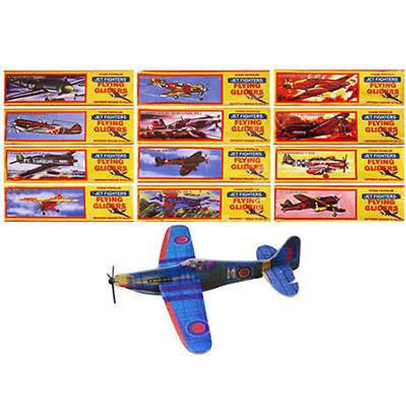 12 Flying Glider Planes Aeroplane Bag Fillers Childrens Kids Toys Game