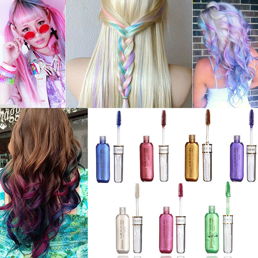Temporary Colorful Hair Mascara Hair Color Dye Highlights Salon