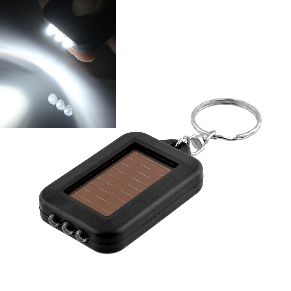 Portable Power 3LED Light Keychain Torch Flashlight Key Ring Useful US
