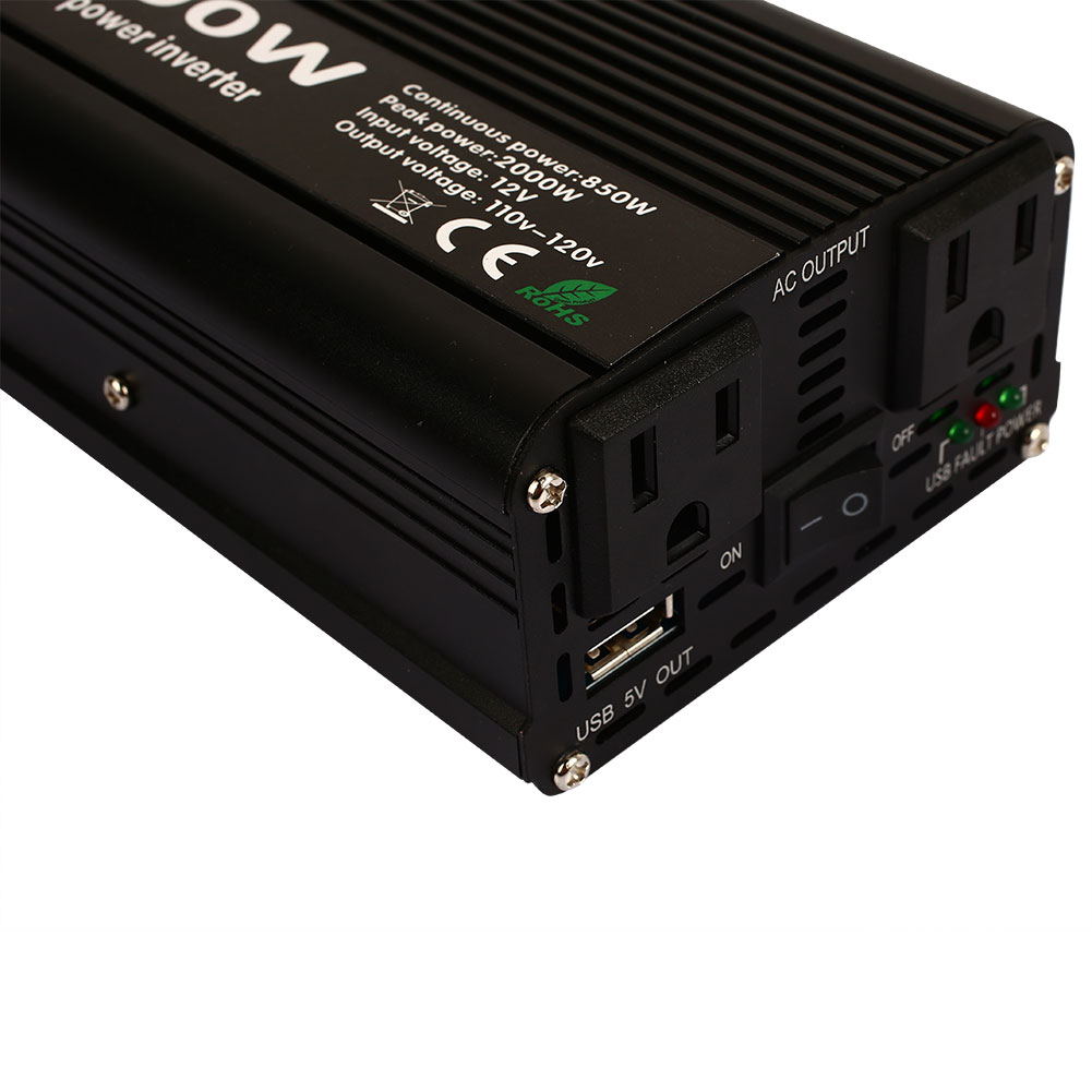 Foval Car Power Inverter 2000W DC 12V to AC 110V Pure Sine Wave