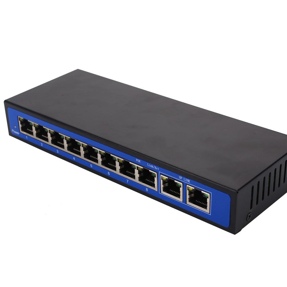 76E0 Poe Network Switches 8 PoE Injector POE Ethernet Switch 200M 5.6Gbps
