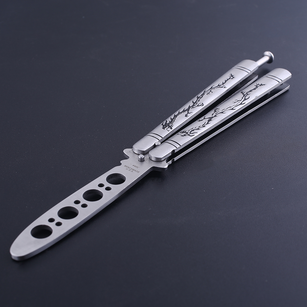 43DF High Quality No Screws Metal BALISONG BUTTERFLY Knife Trainer