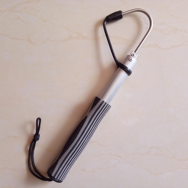 FBC2 Tackle Telescopic Fish Gaff Stainless Steel Sea Spear Hook with EVA Handle