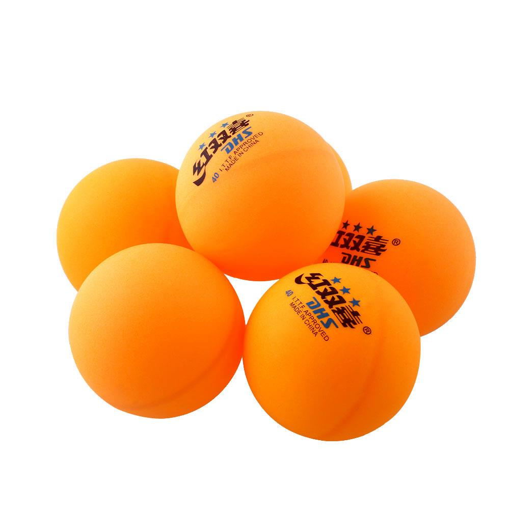 9407 6pcs 3 Stars Dhs 40mm Olympic Table Tennis Orange Yellow Ping