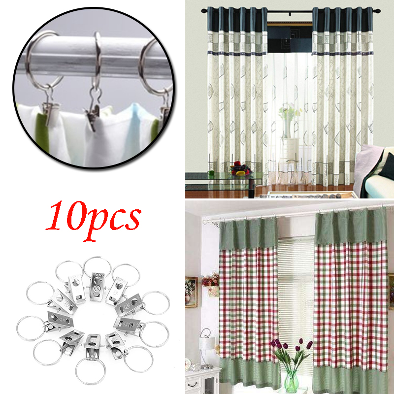 Window Treatment Hardware 7c38 10pcs Metal Window Shower Curtain
