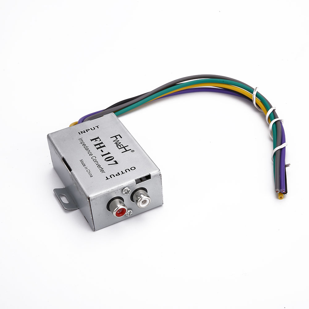 473B 12V Speaker To RCA Line Level Car Amplifier Adaptor Impedance