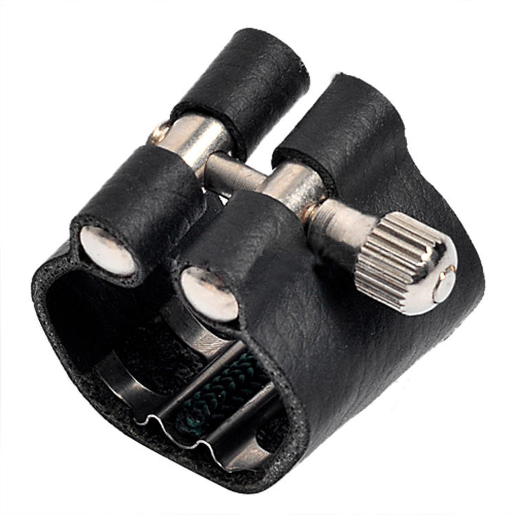 New High Quality Black Leather Ligature Mouthpiece for Alto Tenor