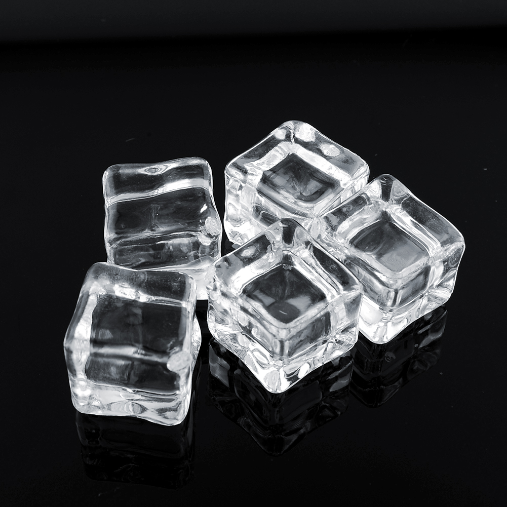 3109 Clear 16pcs Fake Artificial Acrylic Ice Cubes Crystal Barwar Home
