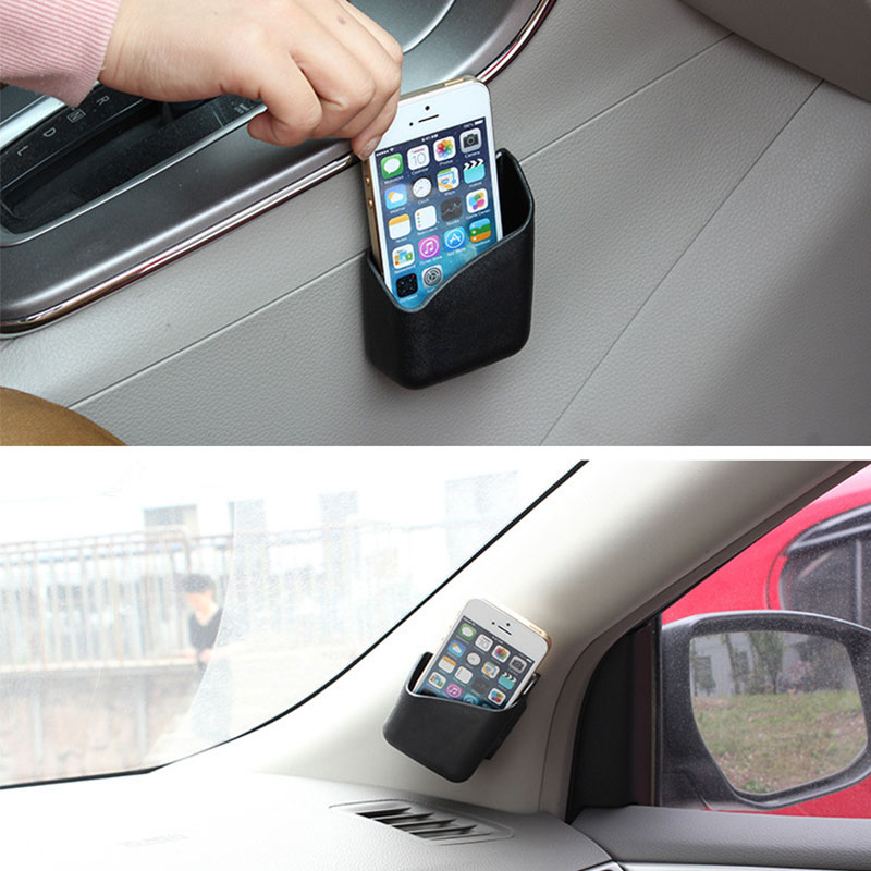 C00E 2pcs Universal Car Auto Accessories Phone Organizer Storage Bag Box Holder