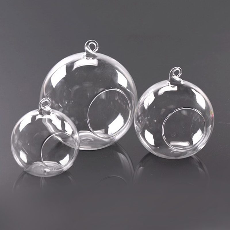 674D EA09 Style HANGING GLASS BAUBLE SPHERE BALL CANDLE TEA LIGHT