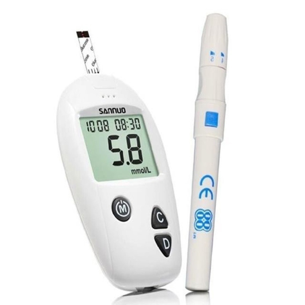 D299 EB8C Blood Sugar Monitor Pen Glycuresis Elder Health Durable White
