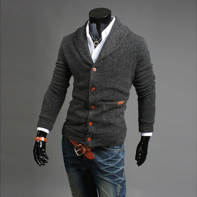 Men Casual Knitted V Neck Knitwear Coat Sweater Trench Outwear Cardigan ...