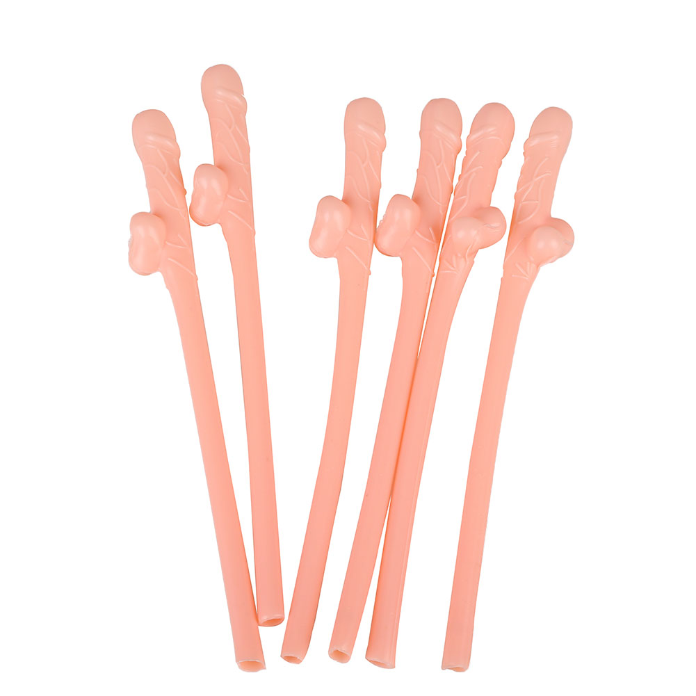 10pcs Funny Willy Plastic Dicky Sipping Straws Bachelorette Hens Party W