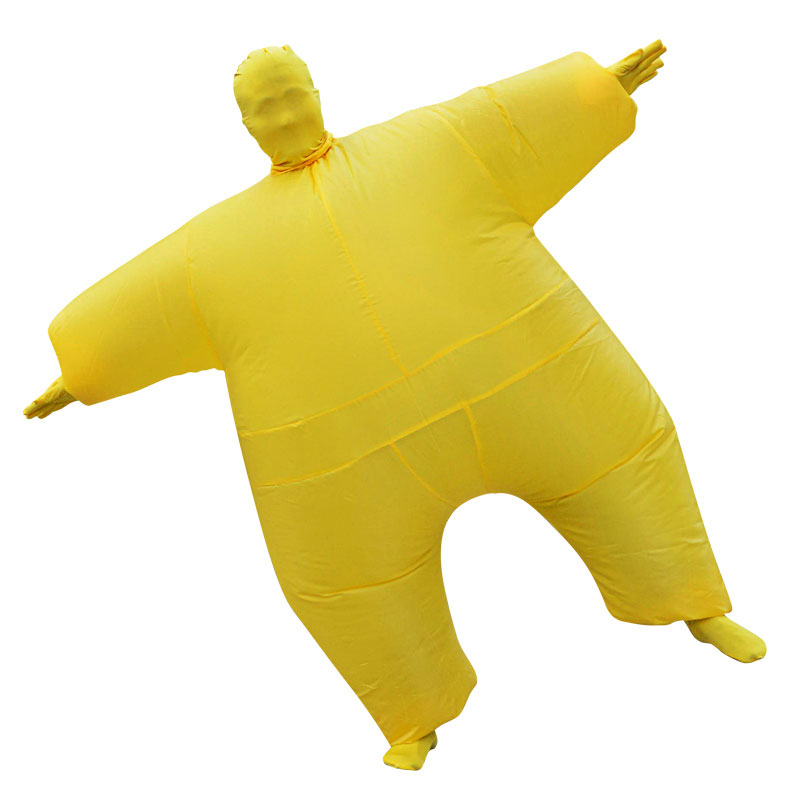 Inflatable Adult Chub Fat Masked Suit Fat Guy Costume Jumpsuit Party Dress